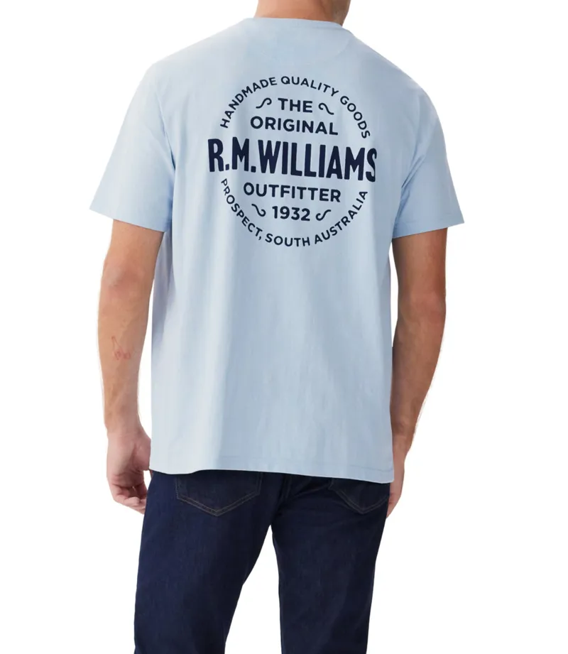 RM Williams Type T-Shirt Light Blue-3